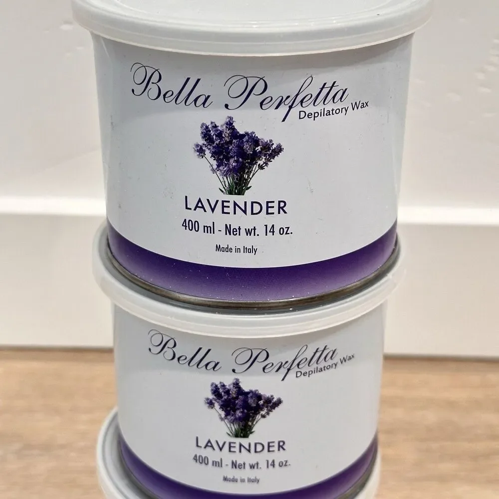 Lot 3 Bella Perfetta Depilatory Wax Lavender 400ml 14oz Professional Italy